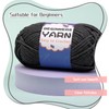 200g Crochet Yarn, Beginner Yarn, Thick Yarn, Gray Yarn with