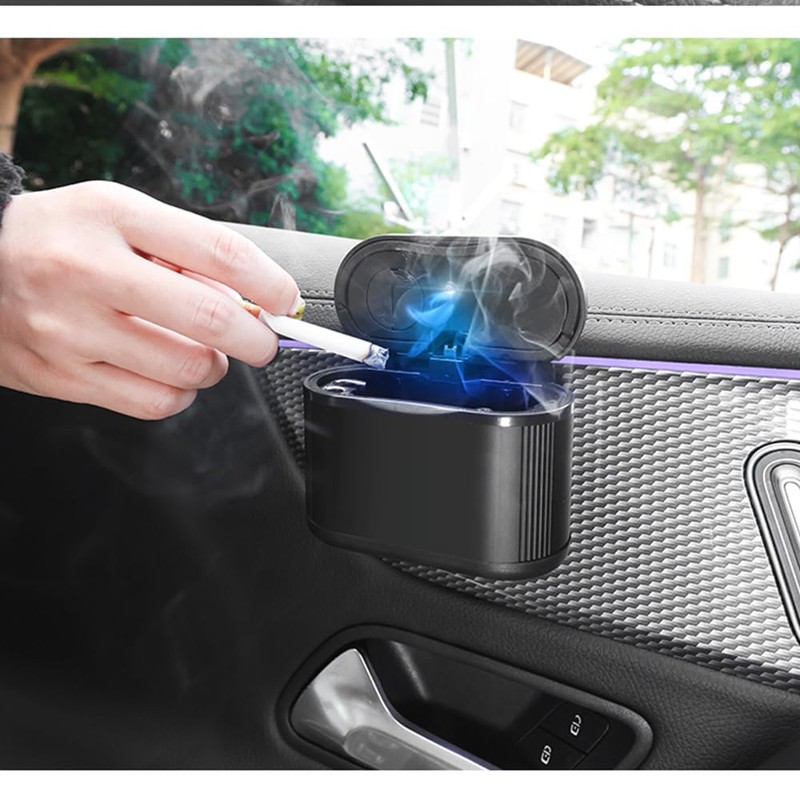 Zacxoxsr Multi-spot Placed Car Ashtray Removable Detachable Alloy with Lid