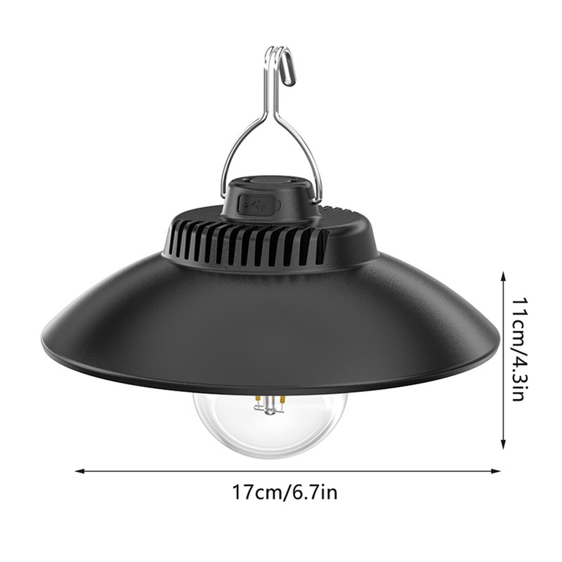 LED Portable Camping Light Typc-C Rechargeable IPX4 Waterproof Hanging Tent