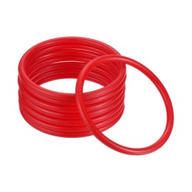 M METERXITY 12 Pack Carnival Slings - Plastic Round Throw Rings for Party/Interactive Games (3.35", Red)
