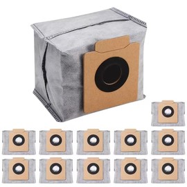 12 Pack Dust Bags for Eufy Clean X8 Pro / X10 Pro Omni Robot Vacuum Self-Empty Station,Large Capacity 4-Layer Replacement Dust Bags Accessories Part