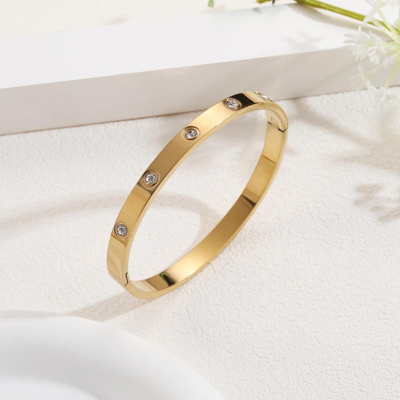 FUNIO FUNIO 18K Gold Plated Van cleef Clover Bracelet Love