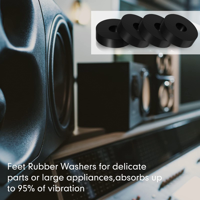 16 Pcs Rubber Isolation Pads Thick Rubber Washers 1.5 Inch