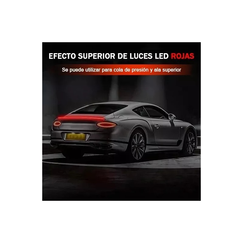 PUNKZZ Alerón Trasero Cajuela Led Universal Cola Luz 4 Colors