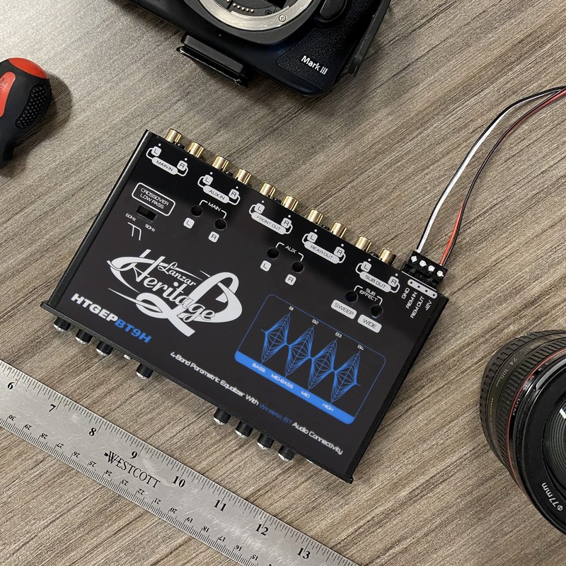 Lanzar 4 Band Parametric Equalizer - Wireless Streaming, Half Din