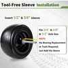 2PCS 13x6.50-6 Flat Free Front Zero Turn Lawn Mower Tires,