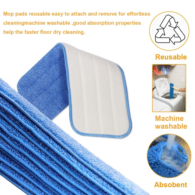 LOSYHU 10 Pack Spray Mop Replacement Pads for Wet/Dry Mops,