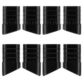 Honeydak 8 Pack Folding Chair Replacement Foot Caps, Black Plastic Leg Caps, Floor Protectors Compatible with Lifetime Chairs
