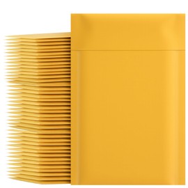 Bubble Mailers, 5 x 7 Inch 60 Pack Self Seal Padded Envelopes for Packaging, Strong Adhesion Yellow Envelope with Peel-N-Seal, Bubble Mailers Bulk for Jewelry Makeup Supplies