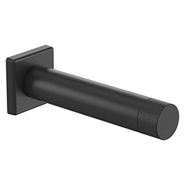 National Hardware N830-526 Reed Door Stop, 3", Matte Black with Matte Black Tip, 1 Count (Pack of 1)
