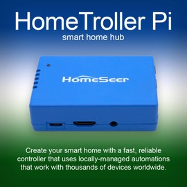 HomeSeer HomeTroller Pi G8 Smart Home Hub, 800 Series Long Range Radio, Compatible with Z-Wave, Zigbee, Tuya, HUE, Nest, Ecobee and Much More, Locally Managed Automations