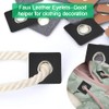 STCRERAG Imitation Leather Eyelet 36 Pcs Square/Round Eyelet Patches Imitation