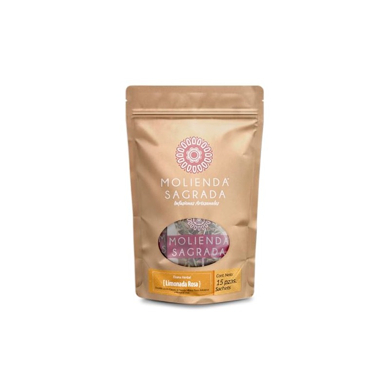 Molienda Sagrada Tisana Limonada RosaInfusión Herbal 15 sachets biodegradables