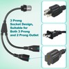 1 Pcs 2 in 1 Light Socket to Plug Adapter,