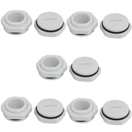 sourcingmap PG16 Nylon Male Threaded Cable Gland Screw End Cap Cover Gray 10pcs