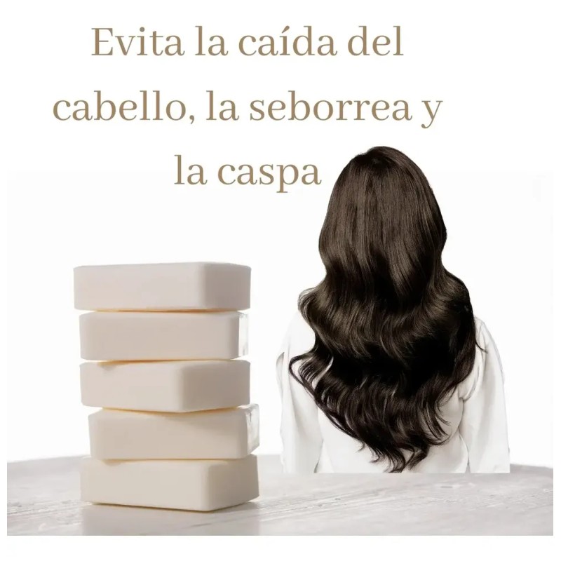 5 Jabónes Shampoo Solido Cacahuananche Anti Caída De Pelo