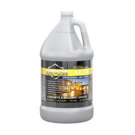 Armor AR350 Low Gloss Wet Look Concrete Sealer 1 Gallon - Professional Grade Color Enhancing Solvent Based Acrylic Sealer for Exterior Concrete and Pavers - 700 VOC