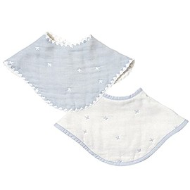 Dimowa 2-Way Bib Cross Pattern Powder Blue, Baby Powder Blue, One Size