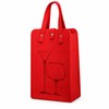 Felt Wine Bag for Gifting – Reusable Double Bottle Carrier
