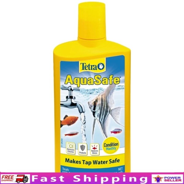 Unbranded Water Conditioner AquaSafe Removes Chlorine Protects Fish Treats 500