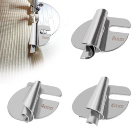 Umshlem 3Pcs Sewing Rolled Hemmer Foot Set Sewing Machine Presser Foot Hemmer Foot Universal Home Industrial Curved Scroll Hemmer Foot - Size 4/6/8mm