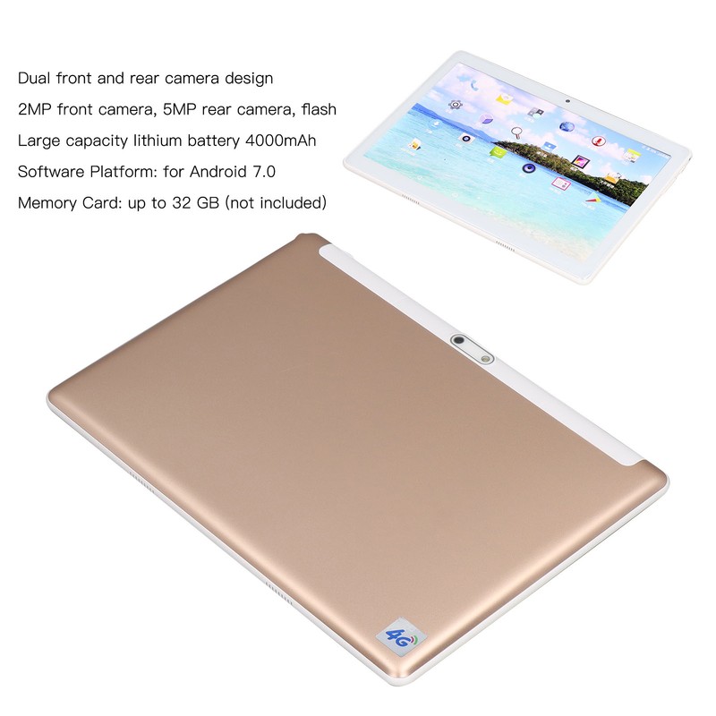 Smart Tablet for Android 7.0 10.1in IPS HD 2GB RAM