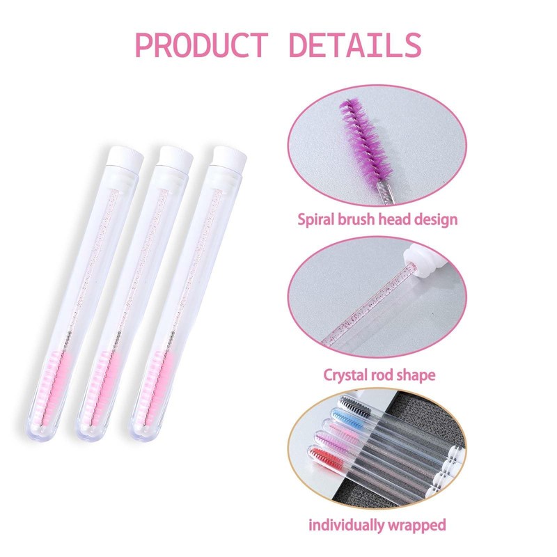 30 Pcs Eye Lash Brush, Mascara Spoolies Empty Mascara Tube
