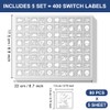GOMAKERER 400pcs Car Switch Panel Stickers, 20 Designs Auto Switch