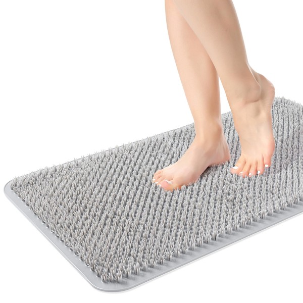 Yolife Shower Foot Scrubber Mat, Anti-Slip Bath Mat with Scrub