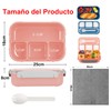 2pcs Loncheras para Niñas Bento Box Fiambrera - Fiambrera Cajas