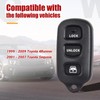 Key Fob Keyless Entry Remote Control Compatible with Toyota 1999-2009
