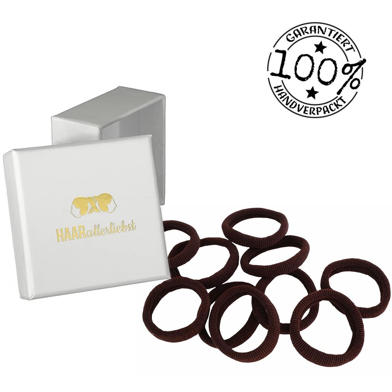HAARallerliebst Hair Bobbles Dark Brown (Pack of 10 | Brown