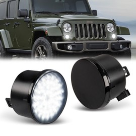 OZ-LAMPE 2 x front indicators, side indicators for Jeep Wrangler JK 2007-2015, indicator with Canbus error-free, black