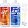 JANCHUN Crystal Clear Epoxy Resin Kit 32OZ, Bubble-Free, Anti-Yellowing, Self