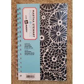 Avery 12 Piece sale Lot 5.5" x 8.5" Black Floral Martha Stewart Journal Avery 15890