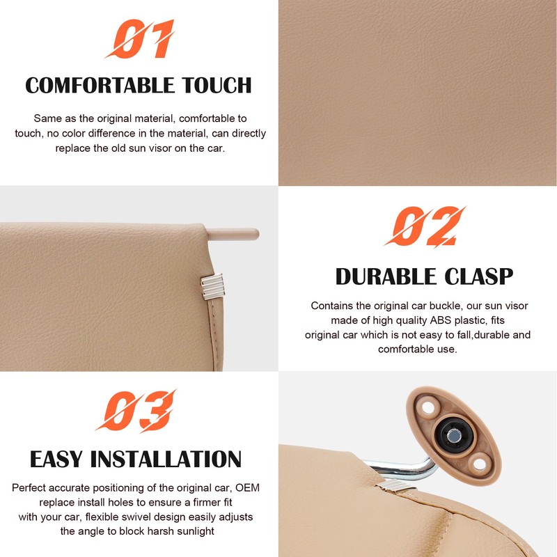 Camel Driver Left Side Sun Visor Replacement Compatible with Jeep