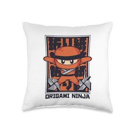 Best Easy Origami Crane Paper Gifts For Beginners Ninja Owl Paper Crane Folding Master Origami Throw Pillow, 16x16, Multicolor