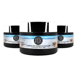 3 Frascos De Crema De Concha Nacar Natural Jye 180 Gramos