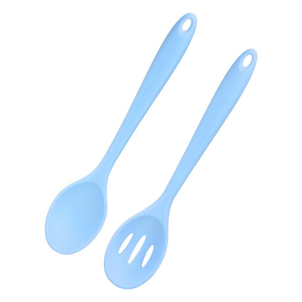 M METERXITY 2-Pack Silicone Spoons for Cooking, 10.6" Mixing Nonstick