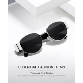 Enafad Round Vintage Sunglasses Classic Retro Metal Frame Sunglasses Circular for Women