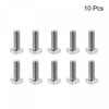 sourcing map Square Head Bolt, 10pcs M5x12mm Fully Thread 304