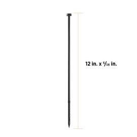 5/16" Heavy Duty Multi-Purpose Hex Head Structural Screw - 12" x 5/16" - 10 ct (CAMO 365280)