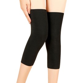 Knee Protector, Knee Warmer, Knee Warmer, Set of 2, Loose, Anti-Cold, Breathable, Cold Protection, Exercise, Walking, Standing Work, Injury Prevention, Unisex (Black - 11.8 inches (30 cm) Short Type