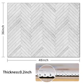 Office Chair Mat for Hardwood & Tile Floor 48"x36",Boho Wood Computer Rolling Chair Mat Carpet Under Desk Non Slip Gaming Rug Low-Pile Large Protector Mat