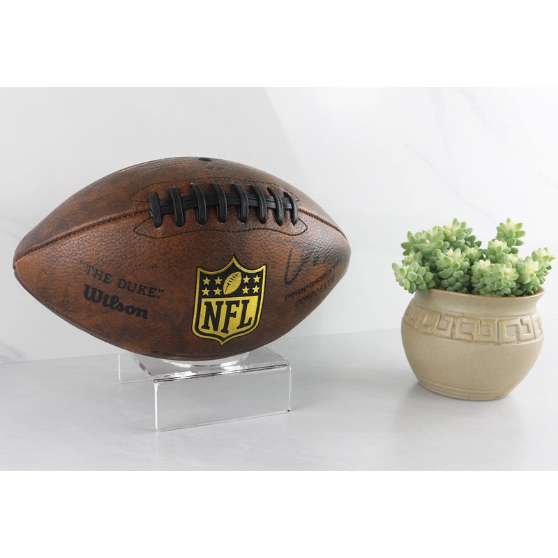 Clear Acrylic Football Stand, Display Holder for Basketball, Volleyball, Soccer
