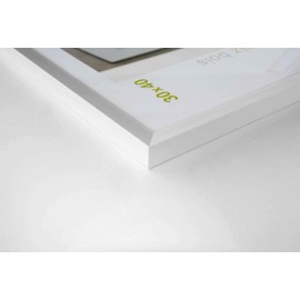nielsen Essential Photo Frame, A4, 21x29.7cm White Wooden Picture Frame with Protective Float Glass and Push and Turn Clips - White