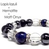 STONE KITCHEN Men’s Power Stone Bracelet, Lapis Lazuli, Hematite, Matte