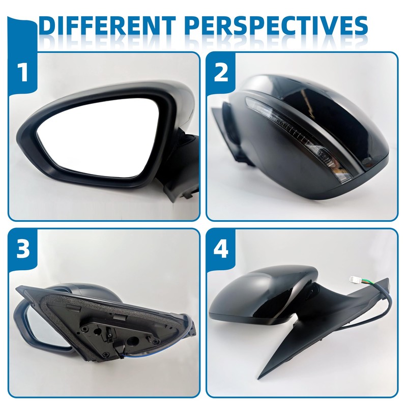 Black Left Driver Side Mirror Replacement For Nissan Sentra 2020