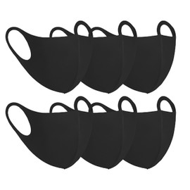 SHINPUR 3D Fit Mask, 3-Piece Set, Washable, Soft Fabric Mask, 3D Mask (Black, Large Size Recommended for Larger Faces, 3 Pieces)