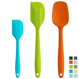 Cooptop Silicone Spatula Set - Rubber Spatula - 600°F Heat Resistant Baking Spoon & Spatulas (Multicolor)